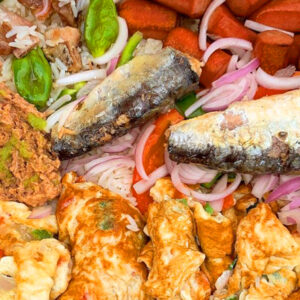 Angwamo(Pepper Sauce, Sardine, Egg, Sausage)
