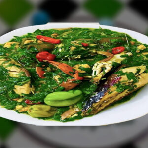 Banku with Ademe (Tuna, Dry Fish, Wele, Crab)